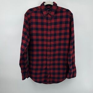 Croft&Barrow VTGGrunge Rugged 100%cotton StreetwearRed/Black Checkered Shirt SzS